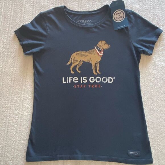 LIFE IS GOOD WOMEN'S CRUSHER GRAPHIC T-Shirt - "Stay True" - Picture 1 of 8